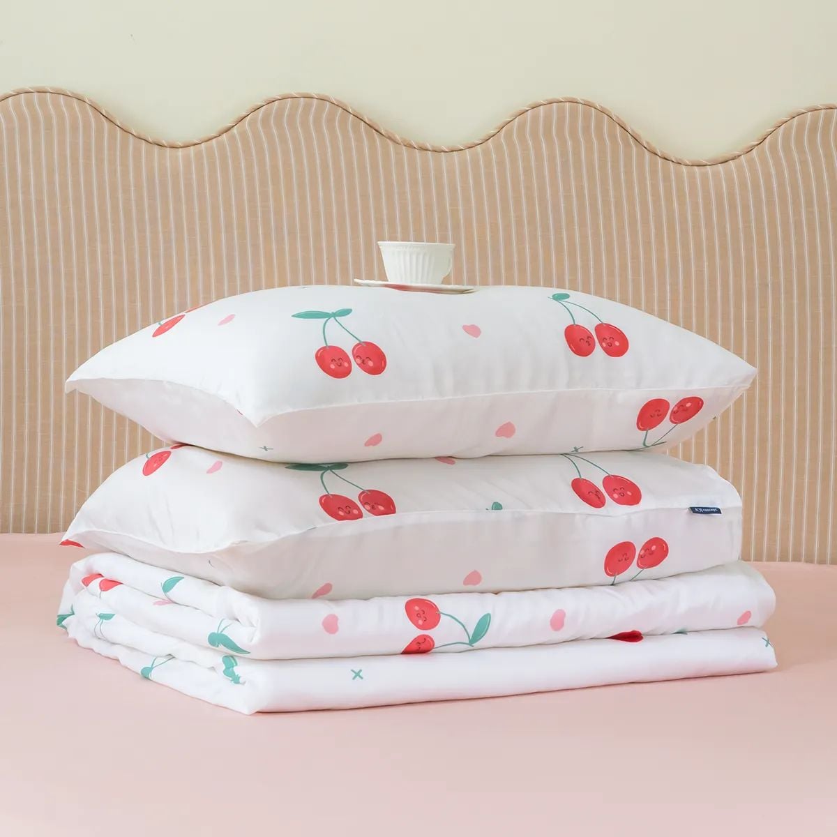  Bộ chăn ga gối Tencel 60s, họa tiết [ Cherry Pop ] À ƠI CONCEPT 