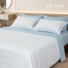 Bộ chăn ga gối Tencel 60s, họa tiết [ Cloud Stripes ] À ƠI CONCEPT