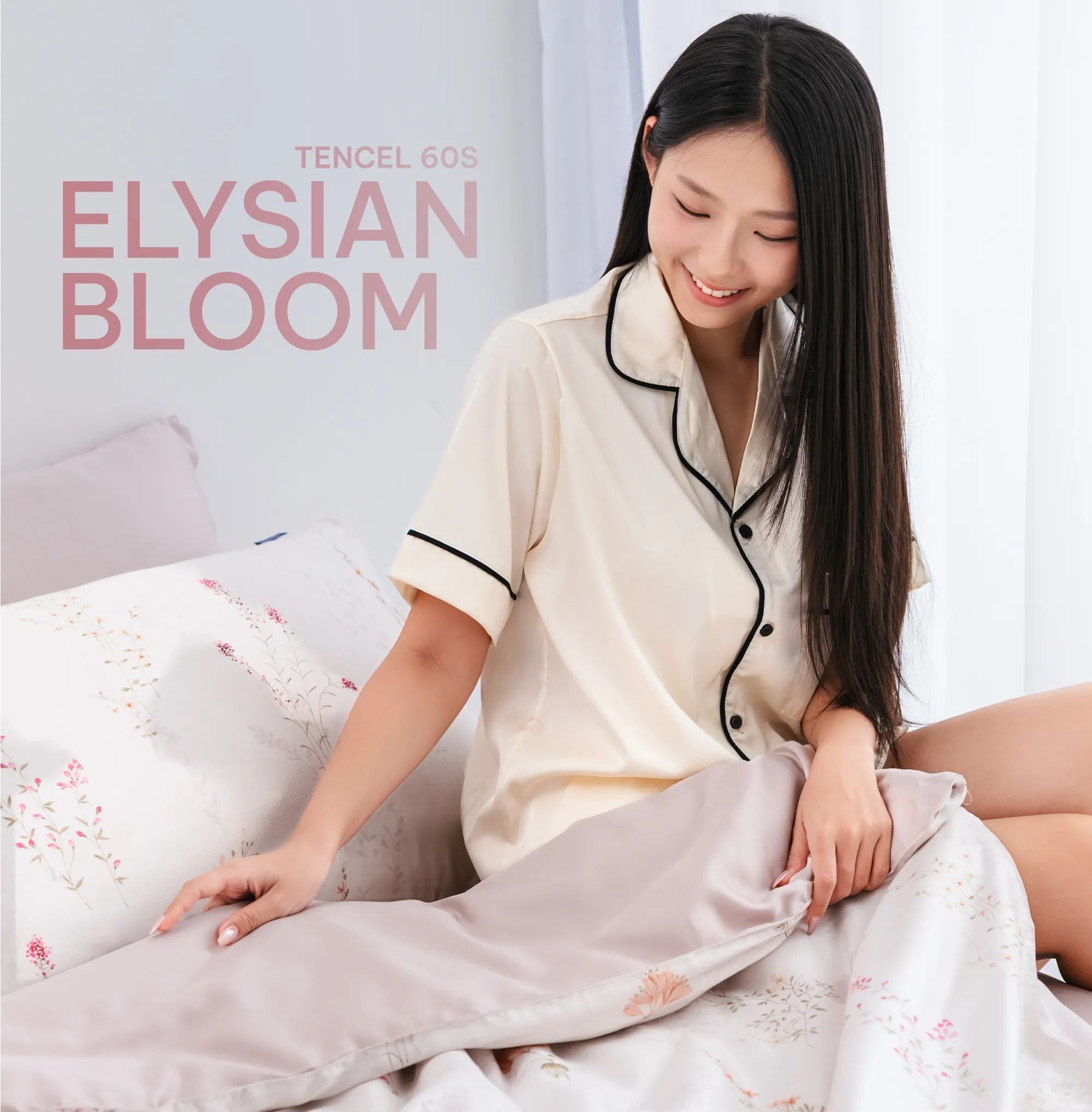  Bộ chăn ga gối Tencel 60s, họa tiết [Elysian Bloom] À ƠI CONCEPT 