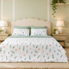 Bộ chăn ga gối Tencel 60s, họa tiết [Fleur Sage] À ƠI CONCEPT