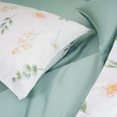  Bộ chăn ga gối Tencel 60s, họa tiết [Fleur Sage] À ƠI CONCEPT 