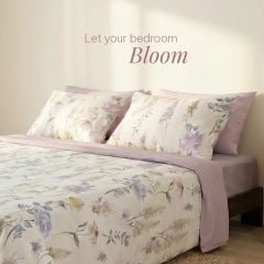 Bộ chăn ga gối Tencel 60s, họa tiết [ Floral Whisper] À ƠI CONCEPT CGHT003