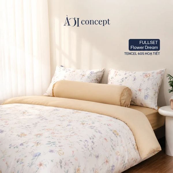  Bộ chăn ga gối Tencel 60s, họa tiết [ Flower Dream] À ƠI CONCEPT CGHT008 