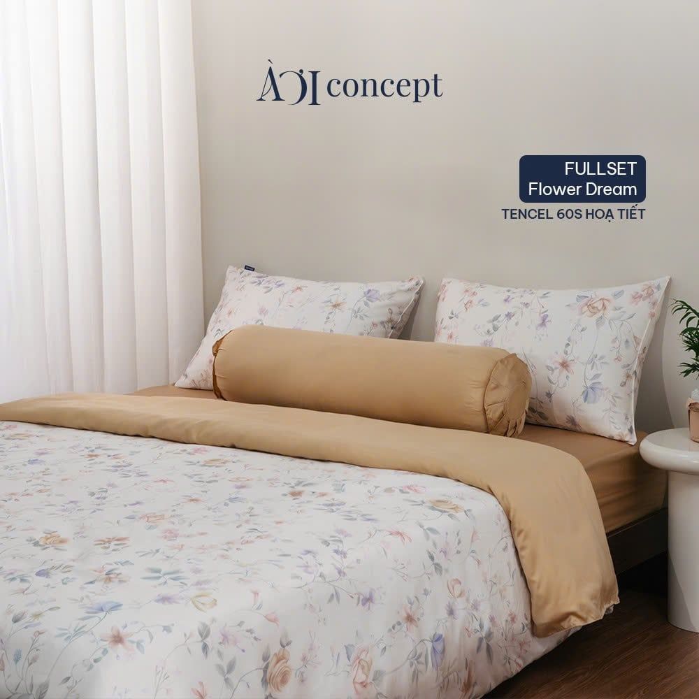 
                    
                    Bộ chăn ga gối Tencel 60s, họa tiết [ Flower Dream] À ƠI CONCEPT CGHT008
                    
                    