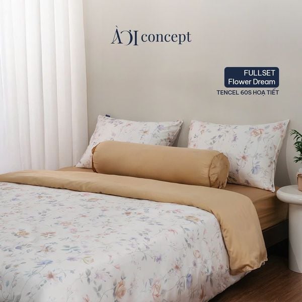  Bộ chăn ga gối Tencel 60s, họa tiết [ Flower Dream] À ƠI CONCEPT CGHT008 
