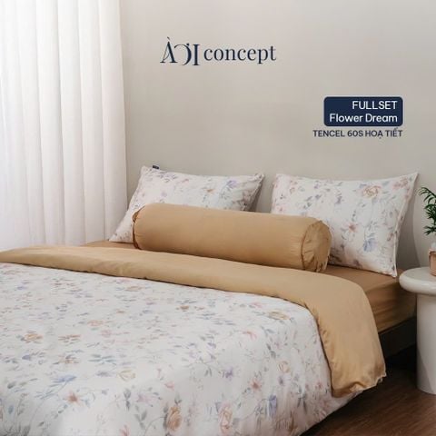  Bộ chăn ga gối Tencel 60s, họa tiết [ Flower Dream] À ƠI CONCEPT CGHT008 