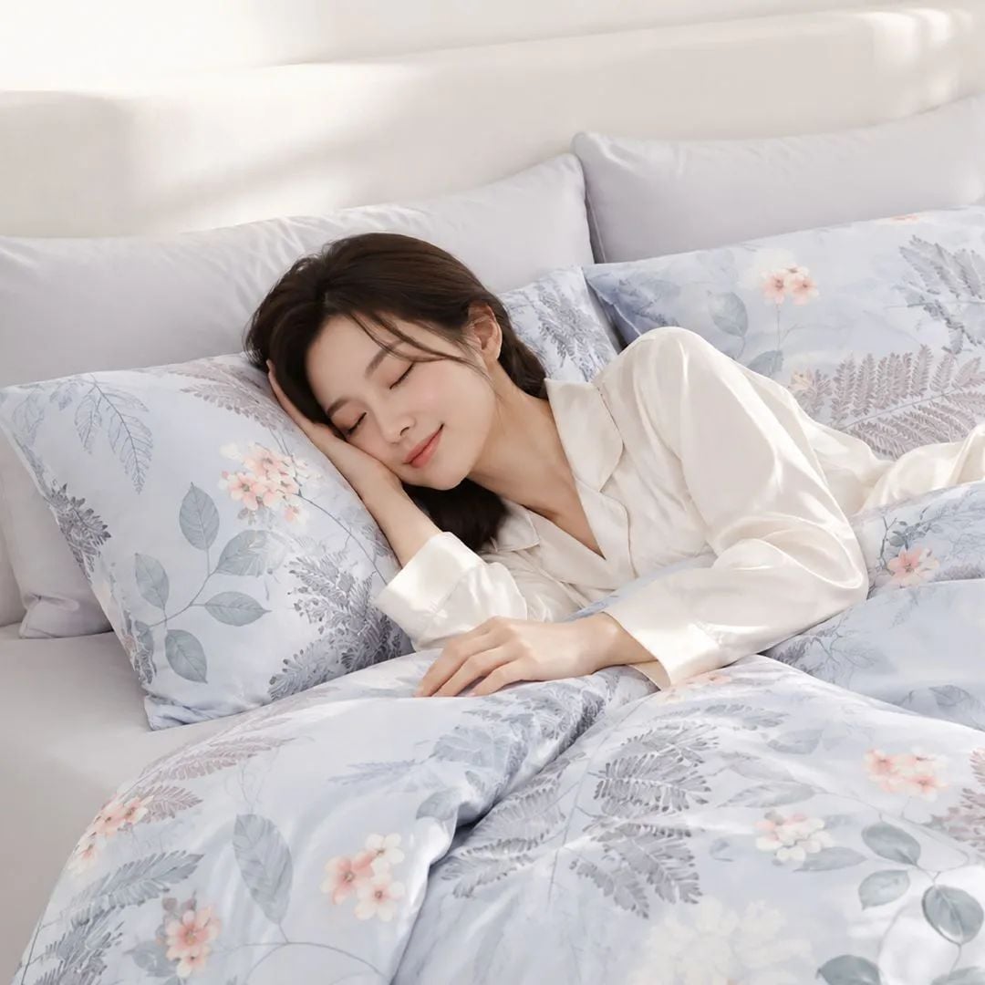  Bộ chăn ga gối Tencel 60s, họa tiết [ Icy Forest ] À ƠI CONCEPT 