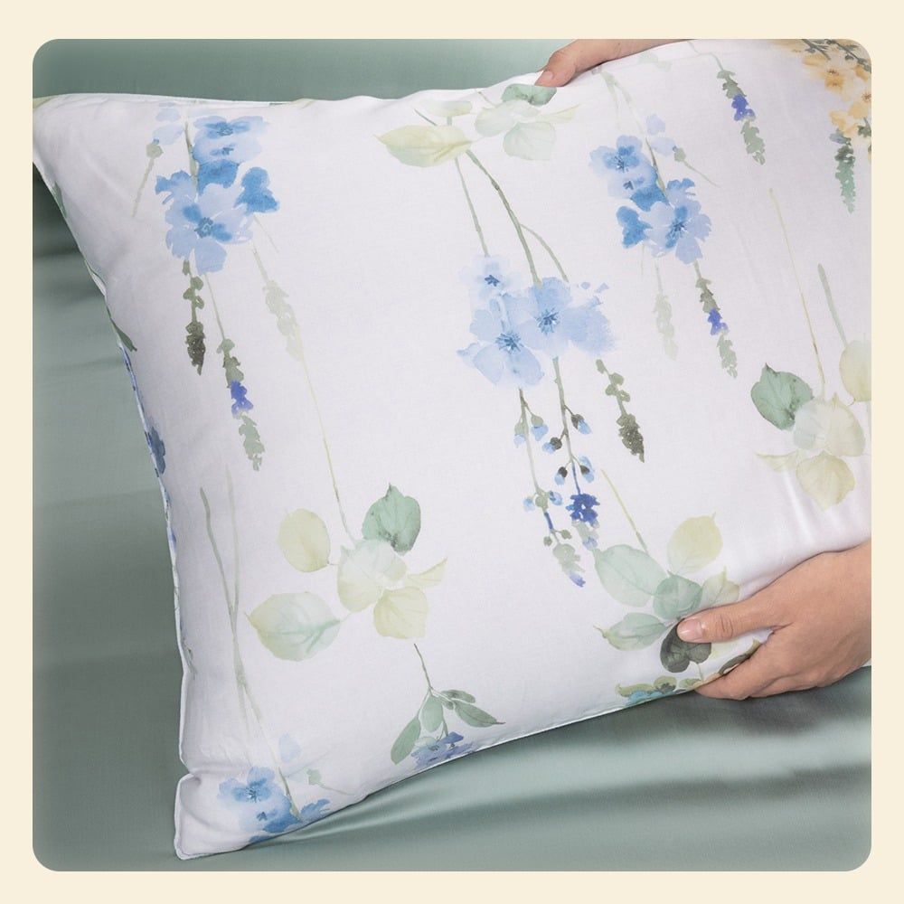 Bộ chăn ga gối Tencel 60s, họa tiết [ Rainfall] À ƠI CONCEPT CGHT001