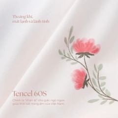 Bộ chăn ga gối Tencel 60s, họa tiết [Rosy Dawn] À ƠI CONCEPT