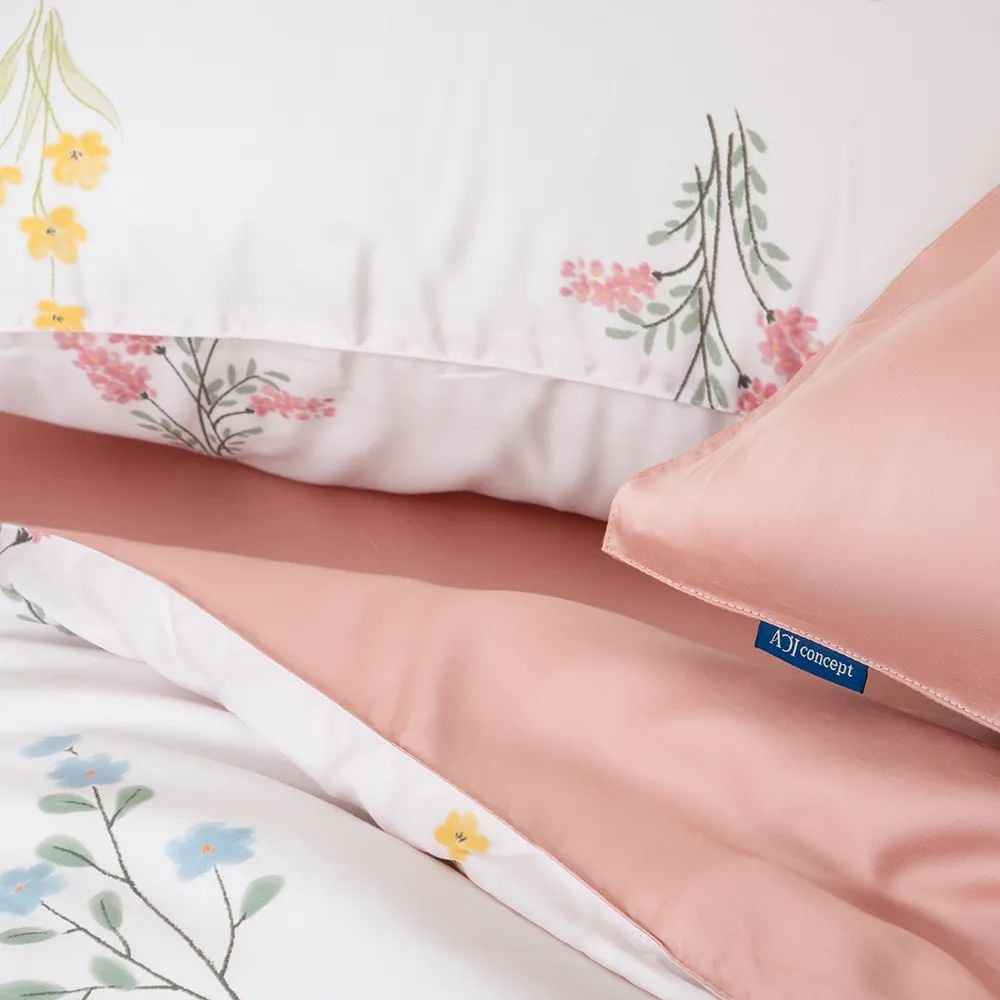  Bộ chăn ga gối Tencel 60s, họa tiết [Rosy Dawn] À ƠI CONCEPT 