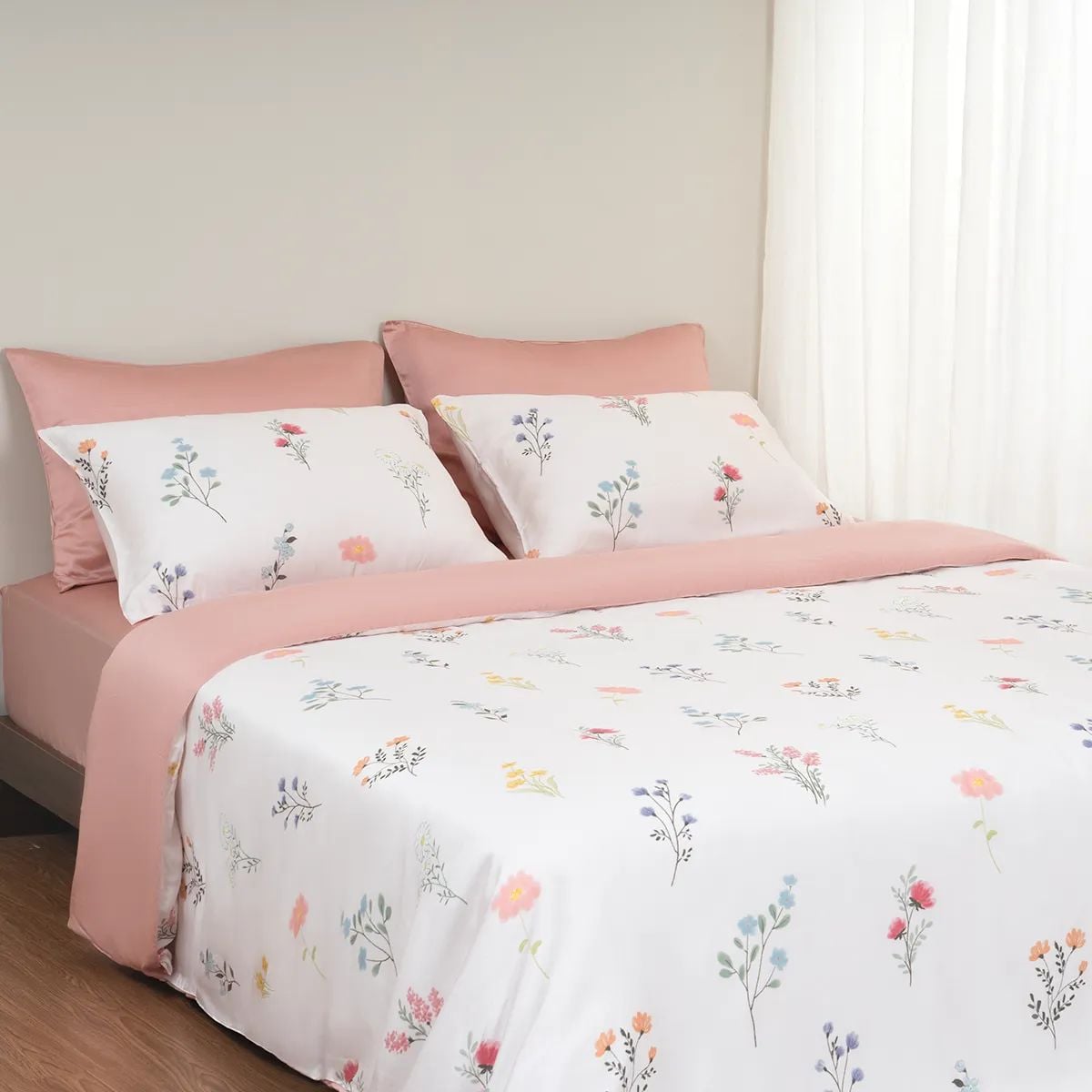  Bộ chăn ga gối Tencel 60s, họa tiết [Rosy Dawn] À ƠI CONCEPT 
