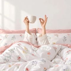  Bộ chăn ga gối Tencel 60s, họa tiết [Rosy Dawn] À ƠI CONCEPT 