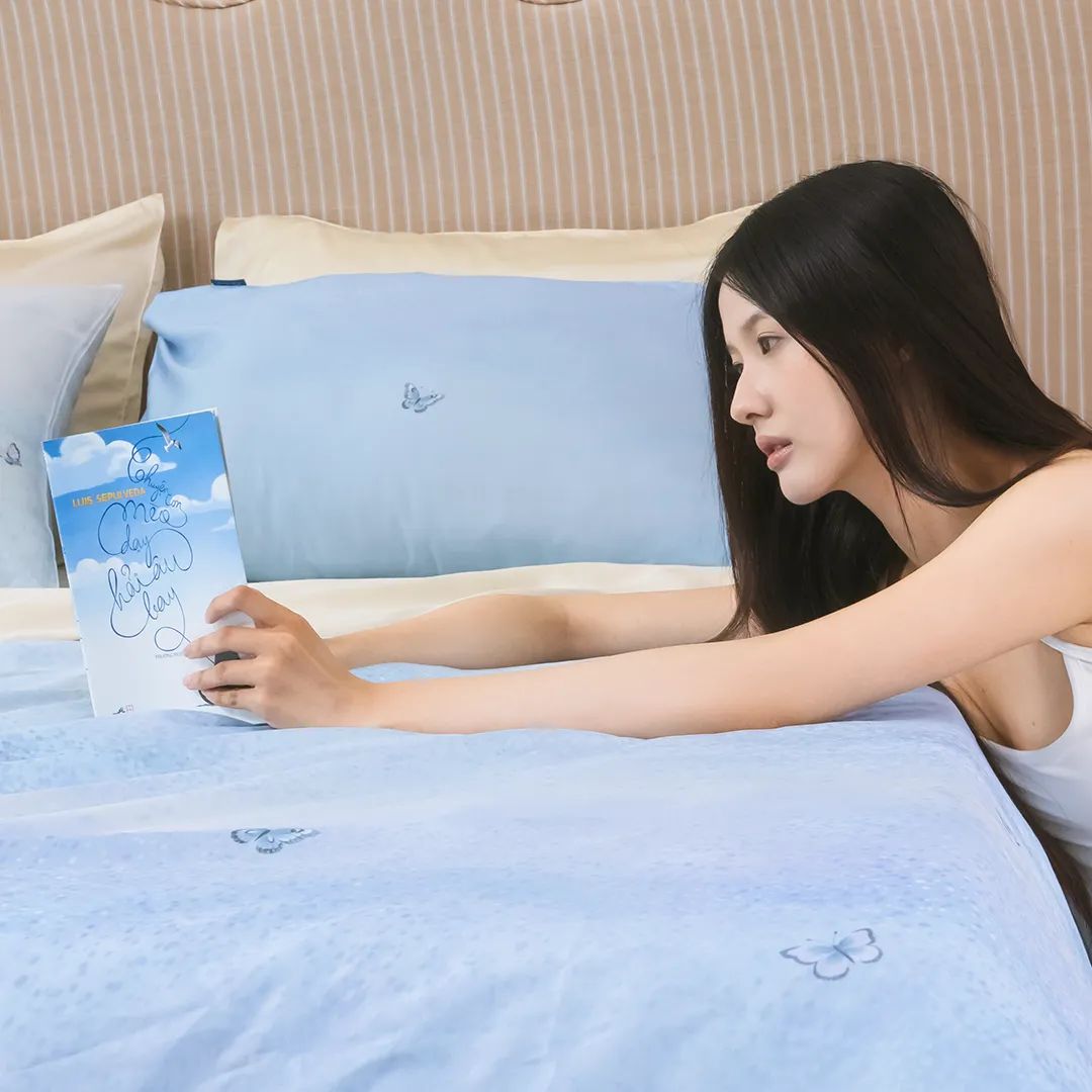  Bộ chăn ga gối Tencel 60s, họa tiết [ Vanilla Mist ] À ƠI CONCEPT 