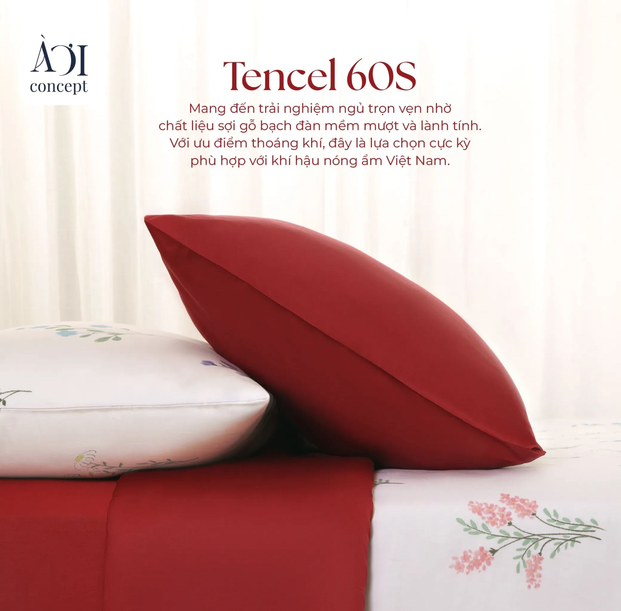  Bộ chăn ga gối Tencel 60s, họa tiết [Velvet Dawn] À ƠI CONCEPT 