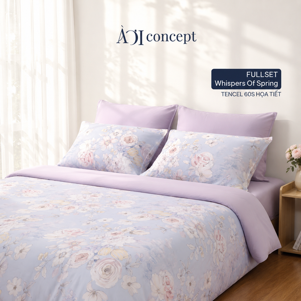  Bộ chăn ga gối Tencel 60s, họa tiết [ Whispers Of Spring ] À ƠI CONCEPT 