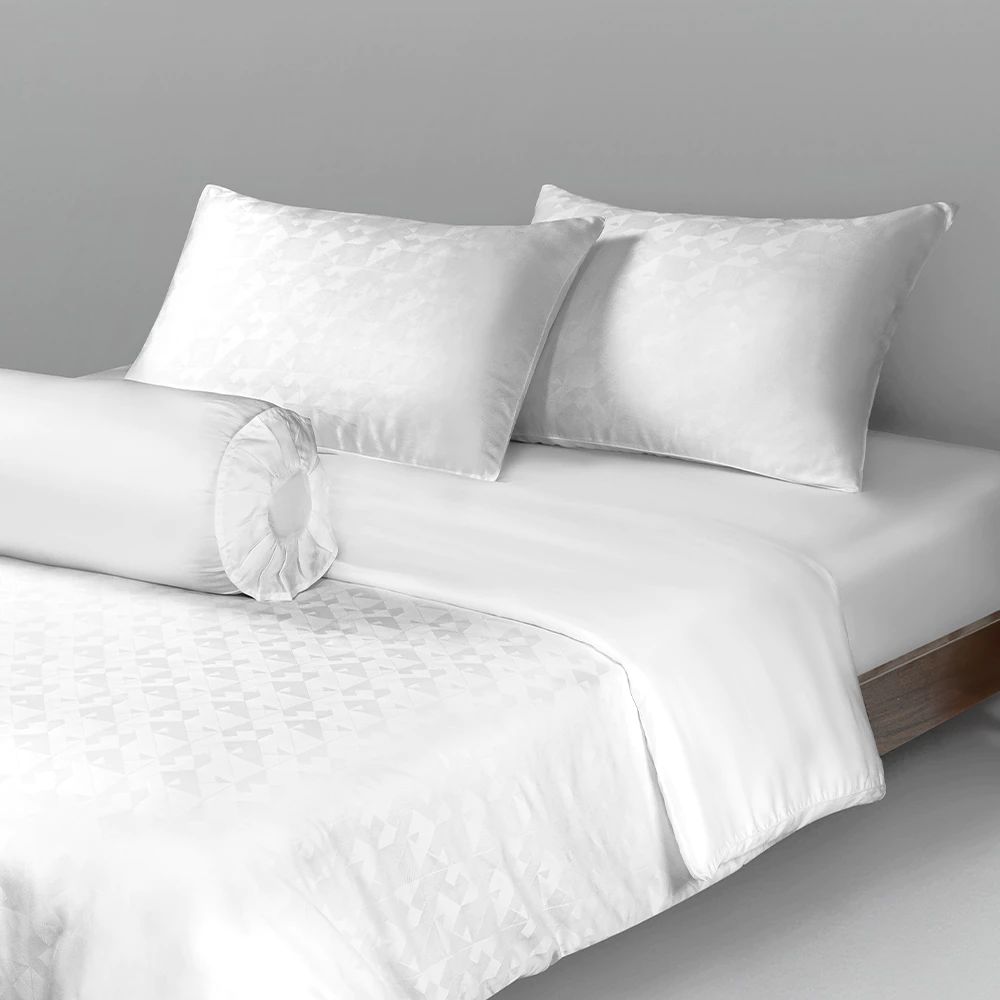 Bộ chăn ga gối | Tencel dệt kim | 5 món | Từ 1m2 - 2m2 | Beige Stripes x Bronze | Mềm mại, Kháng khuẩn, Thấm hút 