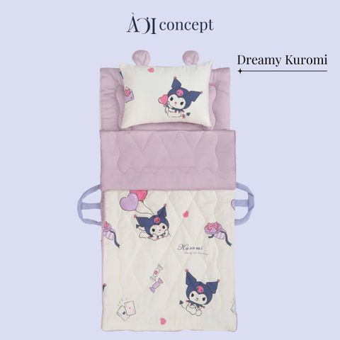  Bộ chăn gối nệm cho bé Tencel 60s, Họa tiết [ Dreamy Kuromi] 
