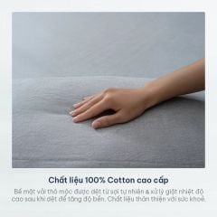  Bộ ga gối 3 món Washed Cotton, 1m2 - 2m2 đơn sắc 