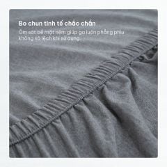  Bộ ga gối 3 món Washed Cotton, 1m2 - 2m2 đơn sắc 