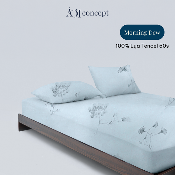  Bộ ga giường & 2 vỏ gối Tencel 50s [ Morning Dew ] 