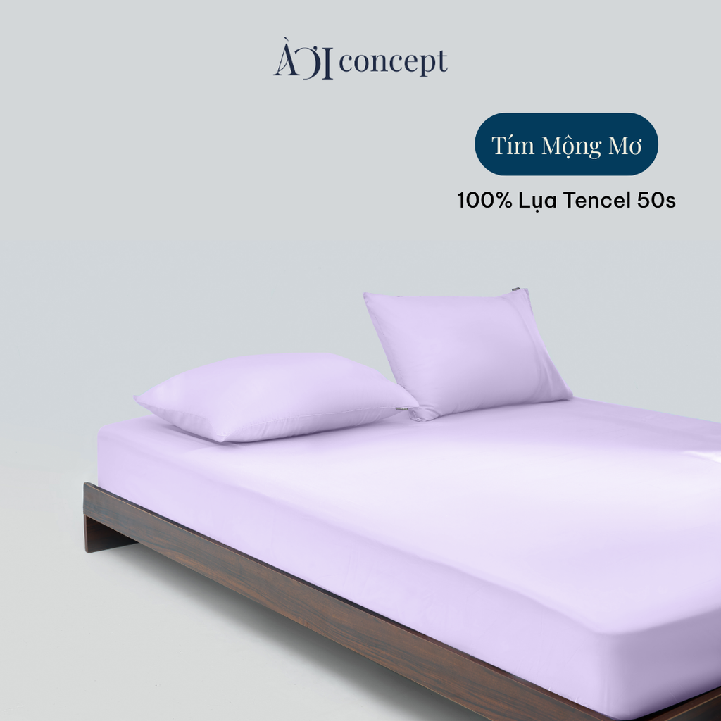 
                    
                    Bộ ga giường & 2 vỏ gối Tencel 50s [ Tím Mộng Mơ] À Ơi Concept CBTC00011
                    
                    