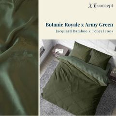  Bộ chăn ga gối | Tencel dệt kim | 5 món | 160x200cm, 180x200cm, 200x220cm | Botanic Royale x Tencel 100s | Mềm mại, Kháng khuẩn, Thấm hút | CGDK0001 | À Ơi Concept 