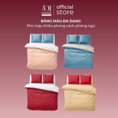  Bộ chăn ga gối Tencel 60s Whispered Vows [Xanh Khói x Trắng Tinh x Hồng Nude] À ƠI CONCEPT 