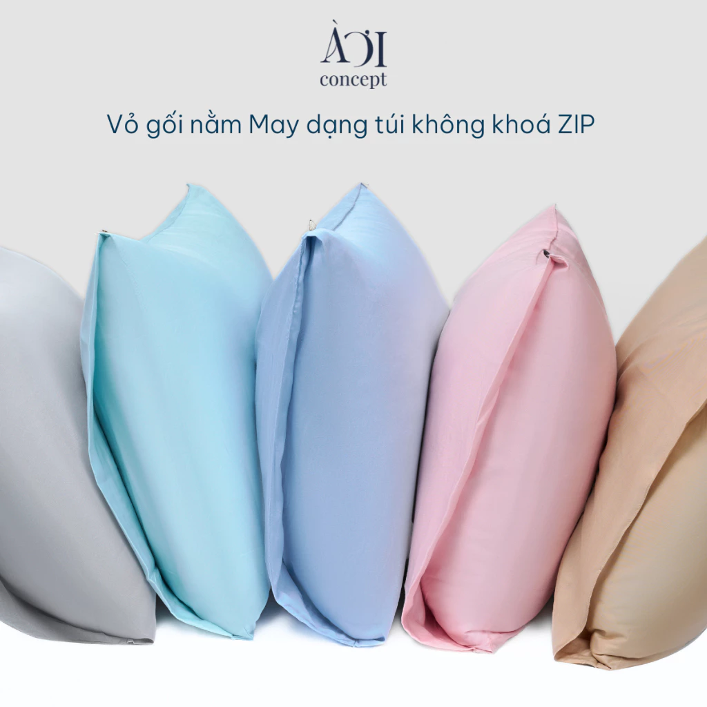 Bộ ga giường & 2 vỏ gối Tencel 50s [ Xám Bạc] À Ơi Concept CBTC00015