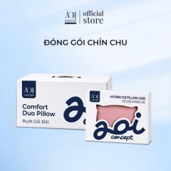  Combo Gối Đôi Comfort Duo và Vỏ Gối Lạnh | 40 x 120cm | Trơn | 6 Màu 