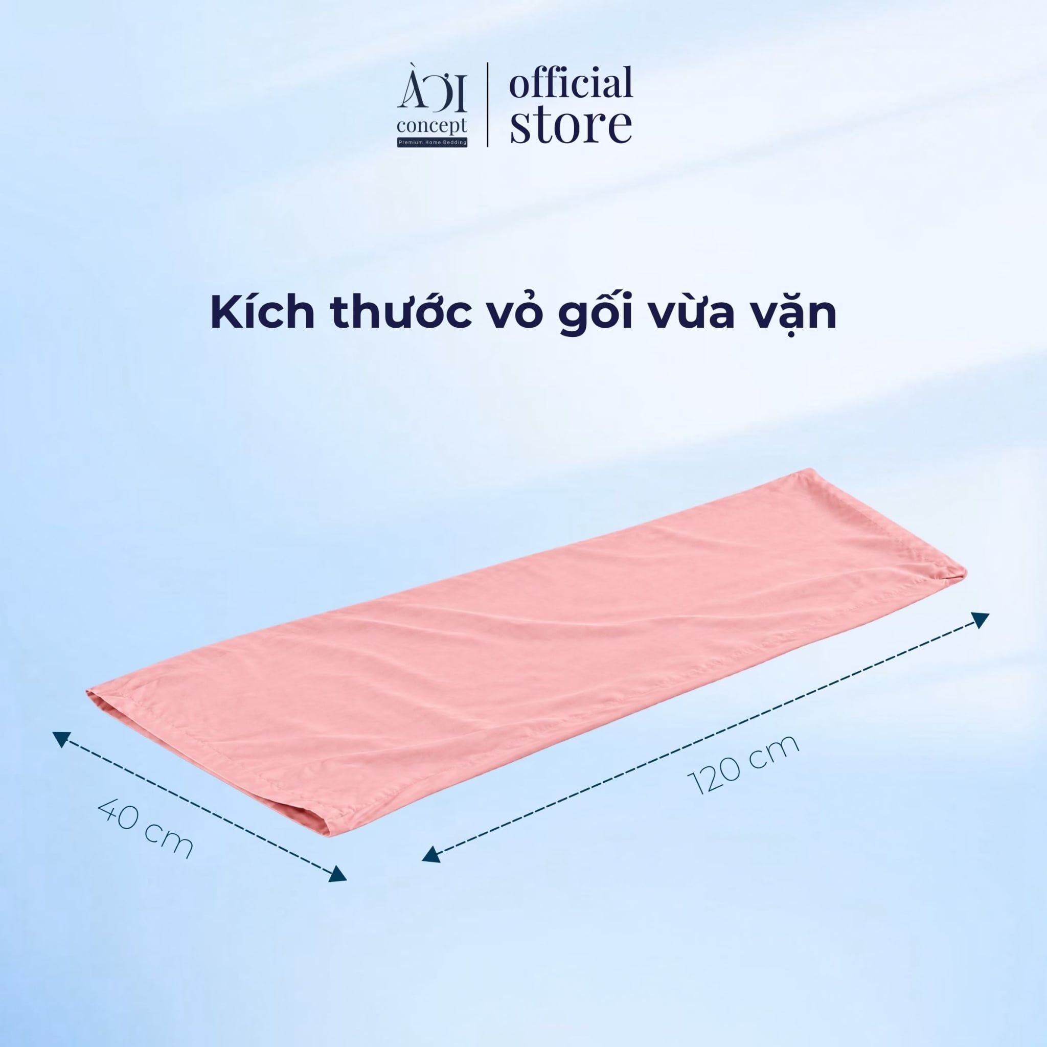  Combo Gối Đôi Comfort Duo và Vỏ Gối Lạnh | 40 x 120cm | Trơn | 6 Màu 