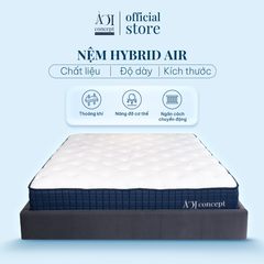  Nệm Hybrid Air | 4 Kích thước | Dày 25 cm | Lò xo đa tầng 