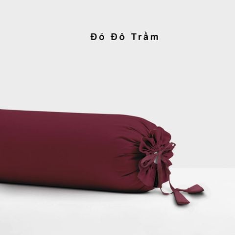  Vỏ gối ôm | Cotton Satin | 37 x 100 cm | Đỏ Đô Trầm 