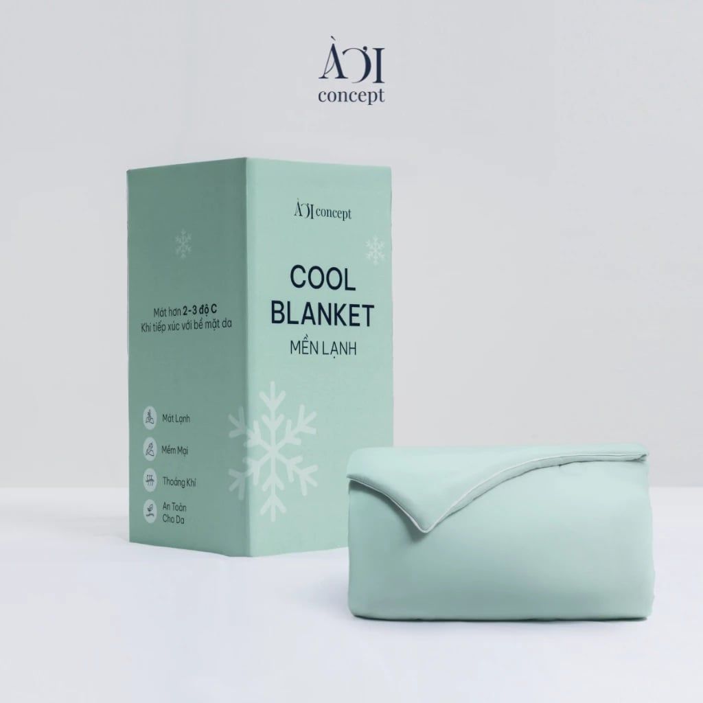Chăn Lạnh Cool Blanket – Size 2m2 x 2m, Lõi Bông Microfiber Mát Lạnh, Đa Màu Sắc AOICONCEPT CL0001