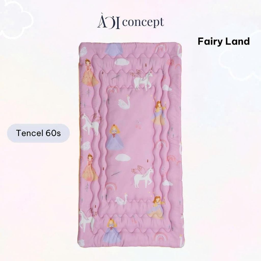 Nệm em bé Tencel 60s, Hoạ tiết [ Fairy Land ]