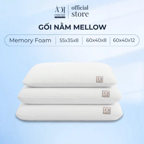  Ruột Gối Nằm Mellow Pillow | Memory Foam | 35x55cm 40x60cm | À Ơi Concept 