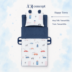  Bộ chăn gối nệm cho bé Tencel 60s, Họa tiết Tencel 50s [Nhiều Họa Tiết] 