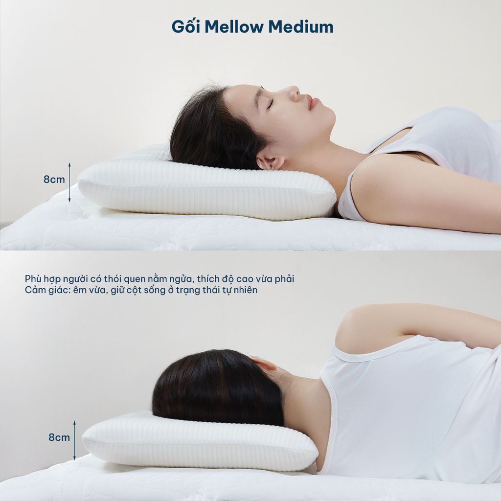Ruột Gối Nằm Mellow Pillow | Memory Foam | 35x55cm 40x60cm | À Ơi Concept
