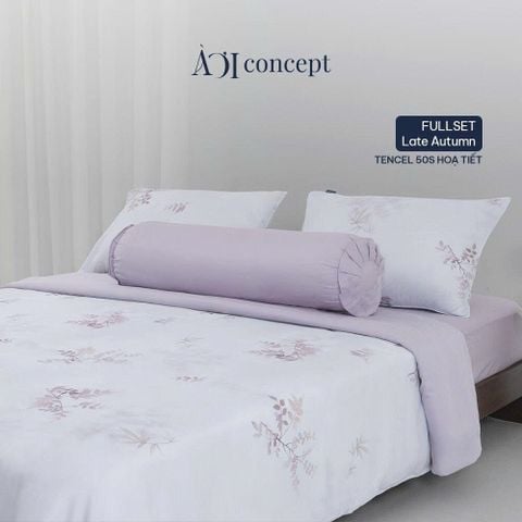  Bộ chăn ga gối 5 món Hoạ Tiết | Tencel 50s [ Late Autumn] À Ơi Concept 