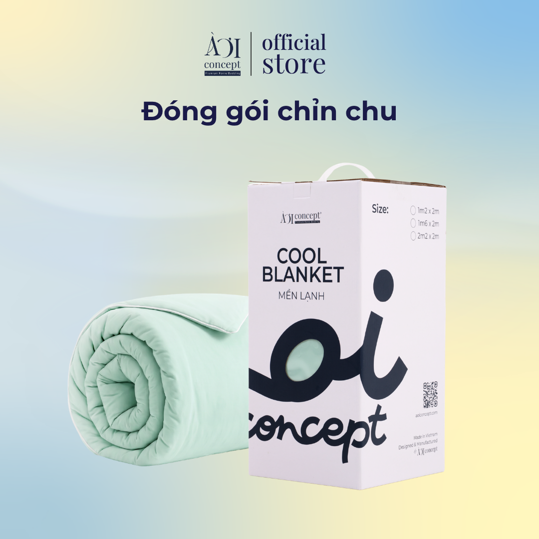  Chăn Mền Lạnh Cool Blanket Lõi Bông Microfiber Mát Lạnh Màu Trơn, Họa Tiết, Phối Màu Từ 1m2, 1m6 Đến 2m2 
