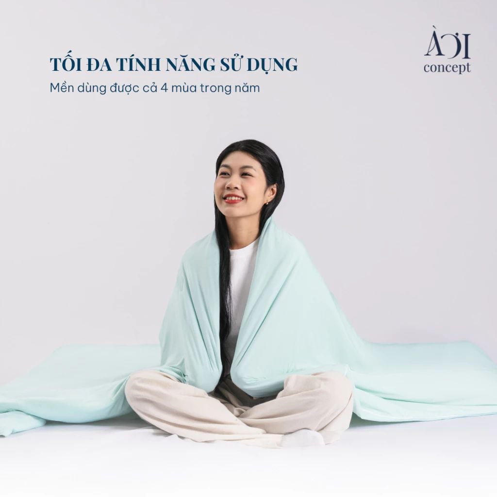  Chăn Mền Lạnh Cool Blanket Lõi Bông Microfiber Mát Lạnh Màu Trơn, Họa Tiết, Phối Màu Từ 1m2, 1m6 Đến 2m2 