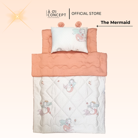 Bộ chăn gối nệm cho bé ( Mền lớn) Tencel 60s, Họa tiết Cotton [ Nhiều Họa Tiết ]