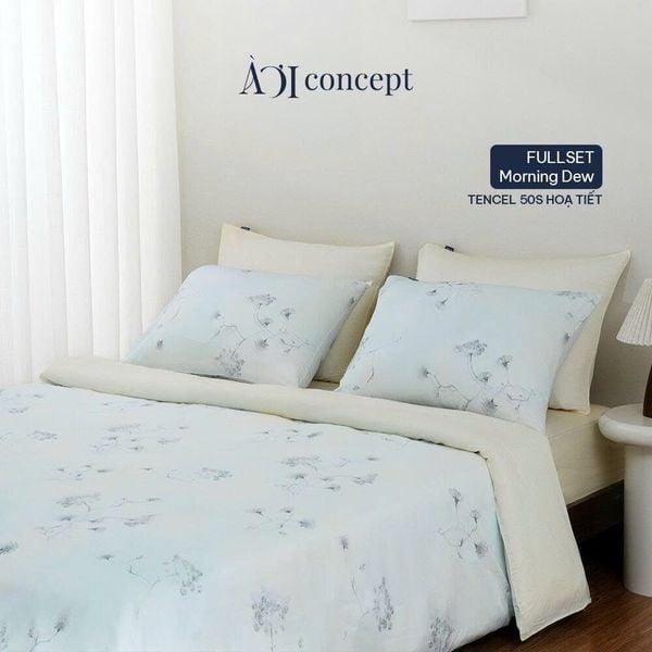  Bộ chăn ga gối 5 món Hoạ Tiết | Tencel 50s [ Morning Dew ] À Ơi Concept 