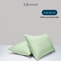  Vỏ gối nằm trơn | Lụa Tencel 50s | 50cmx70cm | Xanh Bạc Hà | Mềm mại | VGTC000015 | À Ơi Concept 