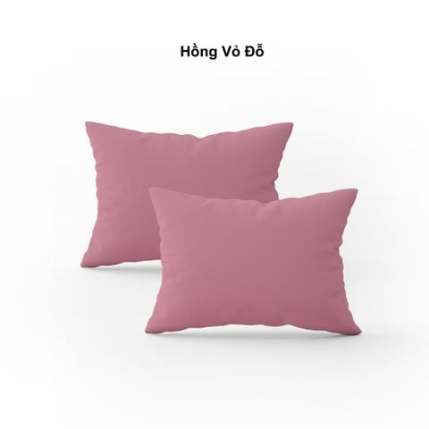  Vỏ gối nằm trơn | Cotton Satin Hàn Quốc | 50cmx70cm | Hồng Vỏ Đỗ | Mềm mại | VGCT0005 | À Ơi Concept 