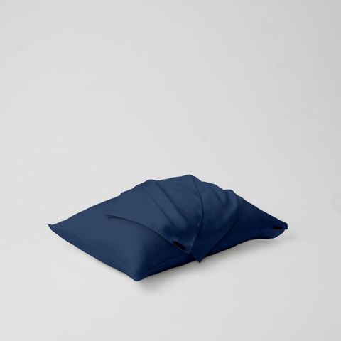  Vỏ gối nằm trơn | Lụa Tencel | 50cmx70cm | Túi lồng ruột | Xanh Navy | Mềm mại | VGTC000012 | À Ơi Concept 