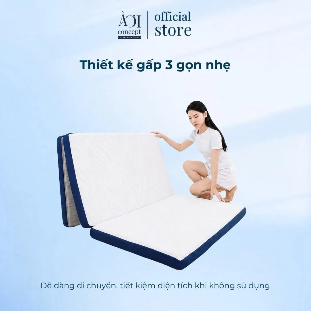  Nệm gấp 3 Trifold Mattress AOICONCEPT | 3 Kích thước | Dày 8 cm | Êm ái, nâng đỡ cơ thể 