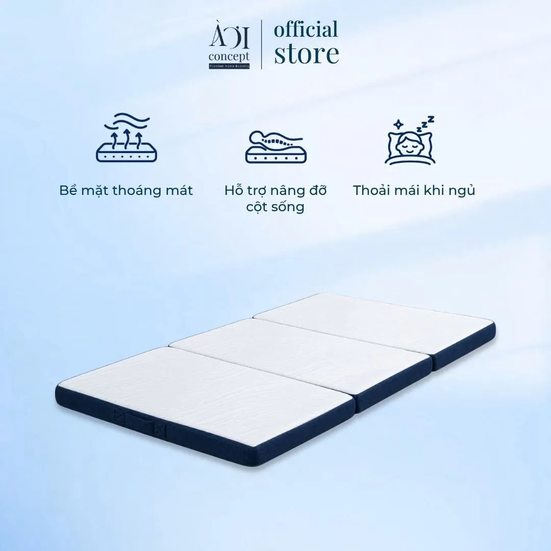  Nệm gấp 3 Trifold Mattress AOICONCEPT | 3 Kích thước | Dày 8 cm | Êm ái, nâng đỡ cơ thể 