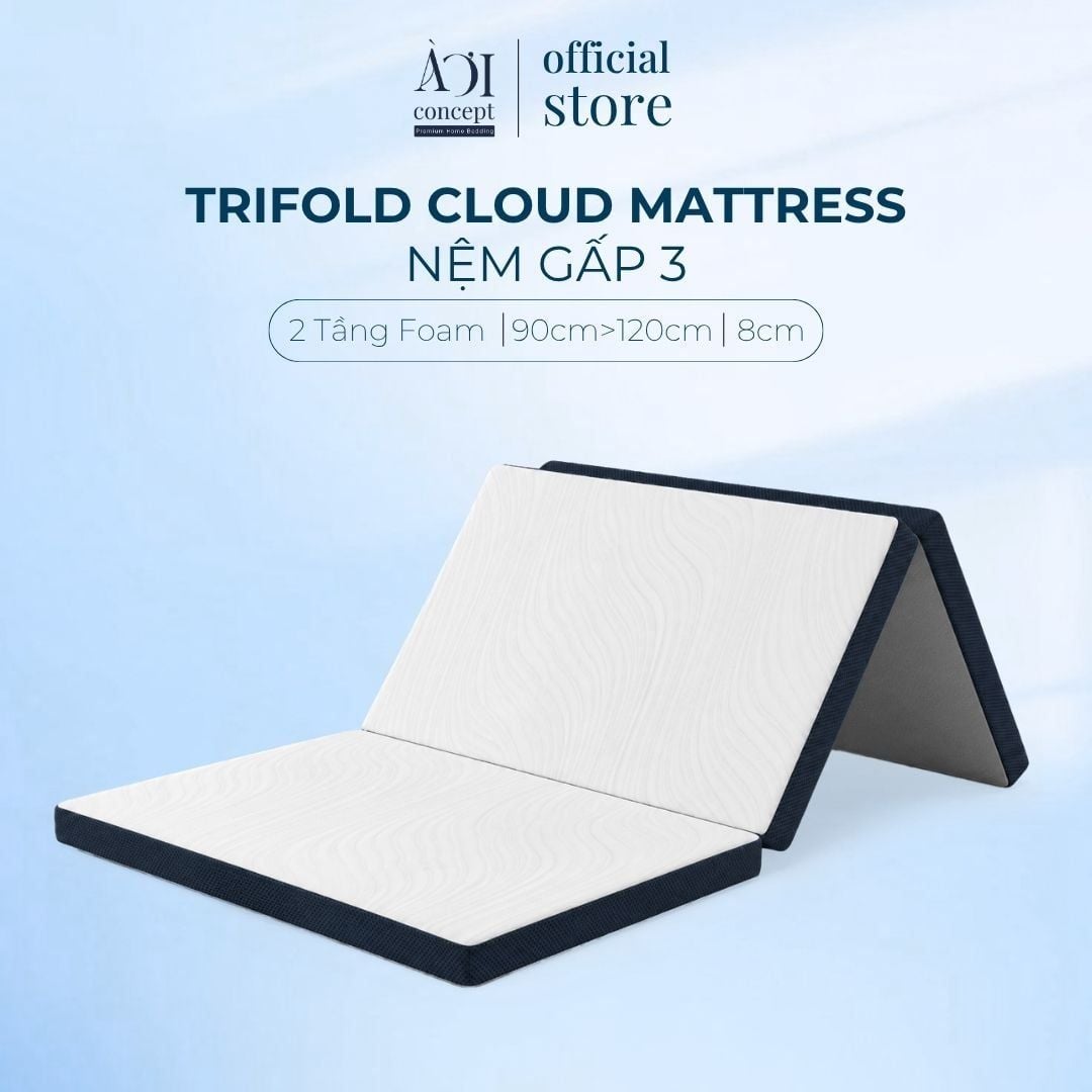  Nệm gấp 3 Trifold Mattress AOICONCEPT | 3 Kích thước | Dày 8 cm | Êm ái, nâng đỡ cơ thể 
