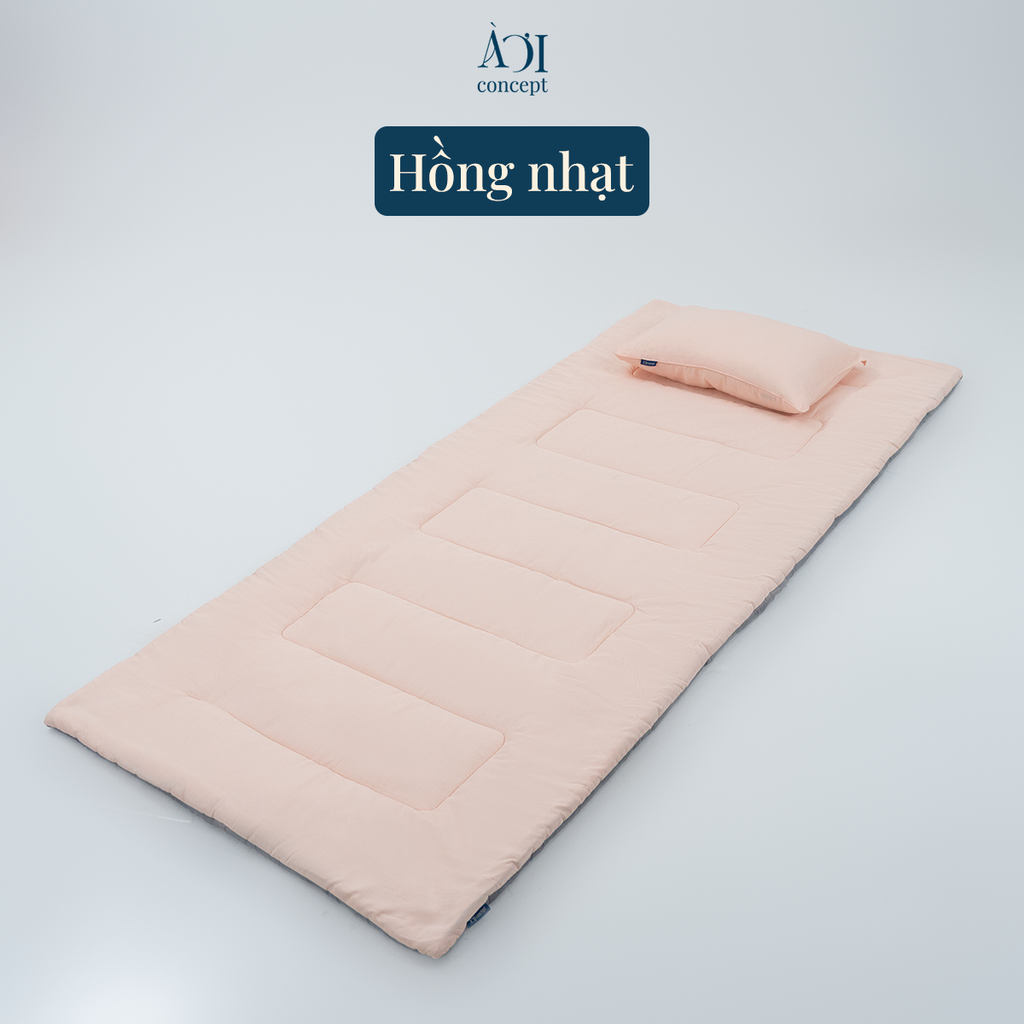 Tấm chiếu ngủ văn phòng Tencel Microfiber 80x195 – Gấp gọn, mềm mát, dễ giặt À Ơi Concept CNVP0001