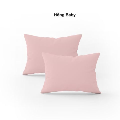  Vỏ gối nằm trơn | Cotton Satin Hàn Quốc | 50cmx70cm | Hồng Baby | Mềm mại | VGCT0004 | À Ơi Concept 